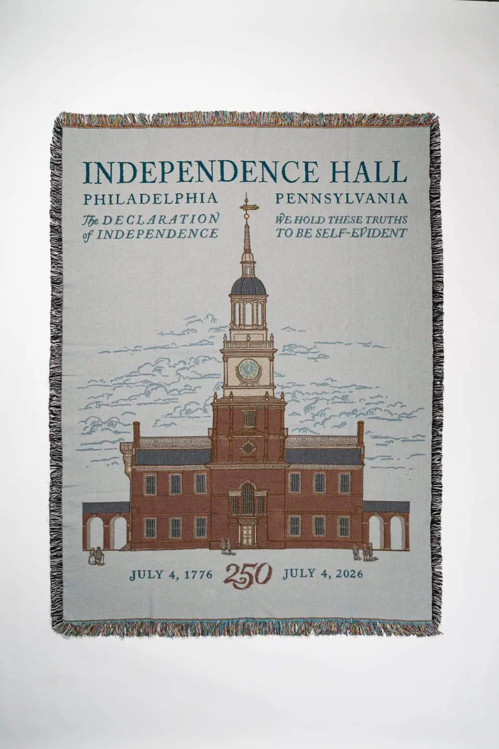 250Th Independence Hall American Made Woven Blanket 1