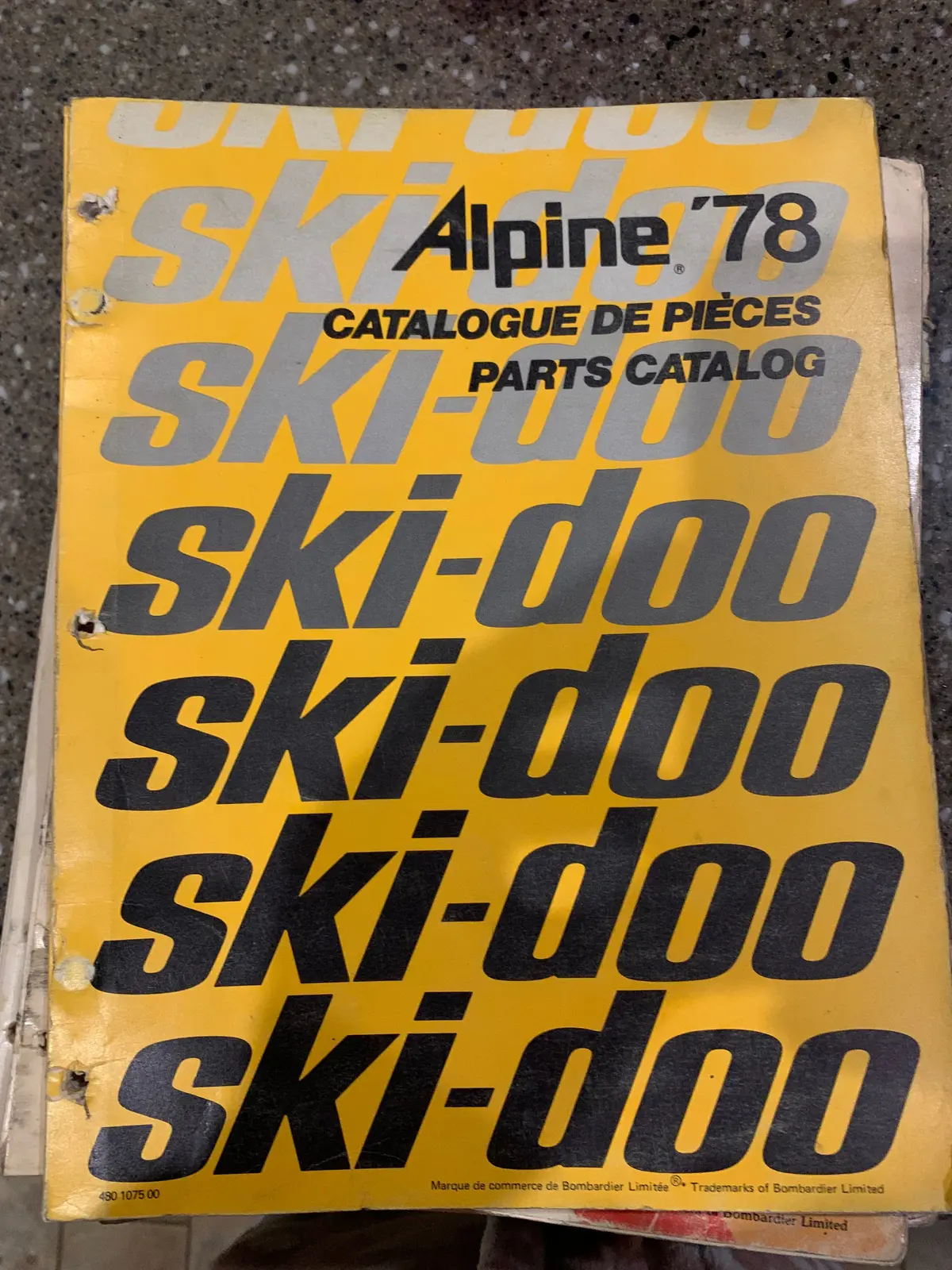 1978 Skidoo Alpine Parts Catalog 1