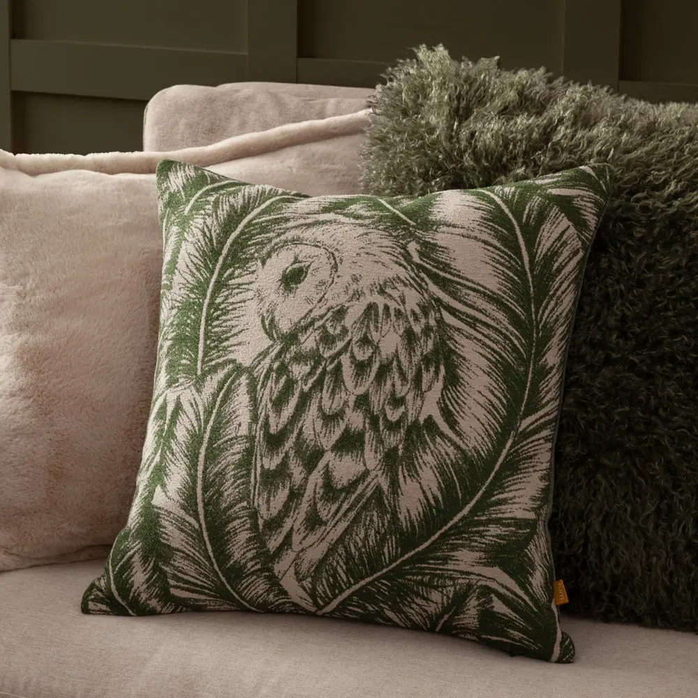 Albus Jacquard Cushion Green 1