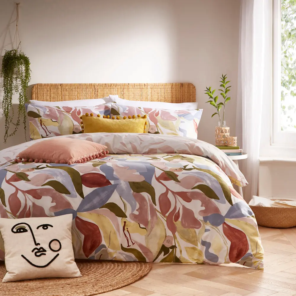Amarosa Abstract Reversible Duvet Cover Set Plaster 1