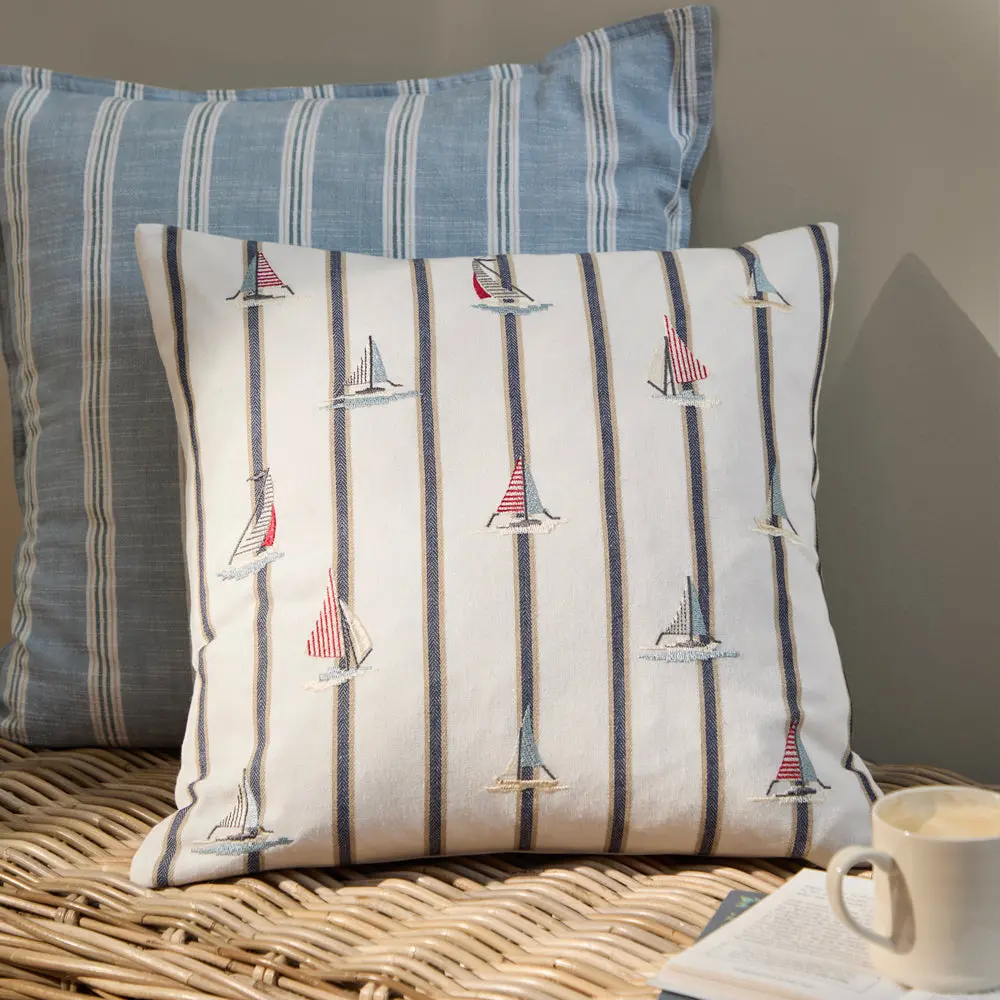 Abersoch Regatta Square Cushion Ecru 1