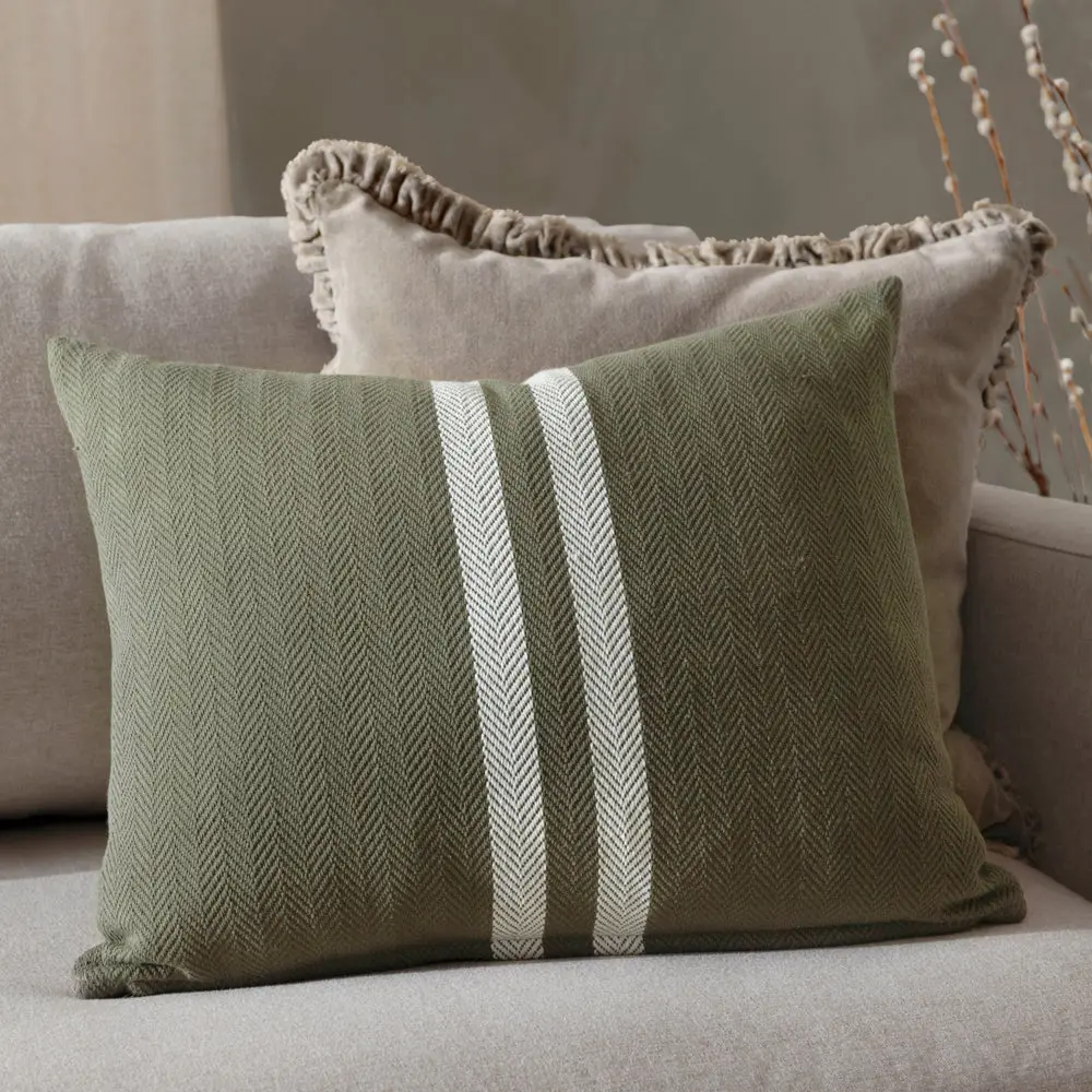 Benton Cotton Cushion Khaki 1