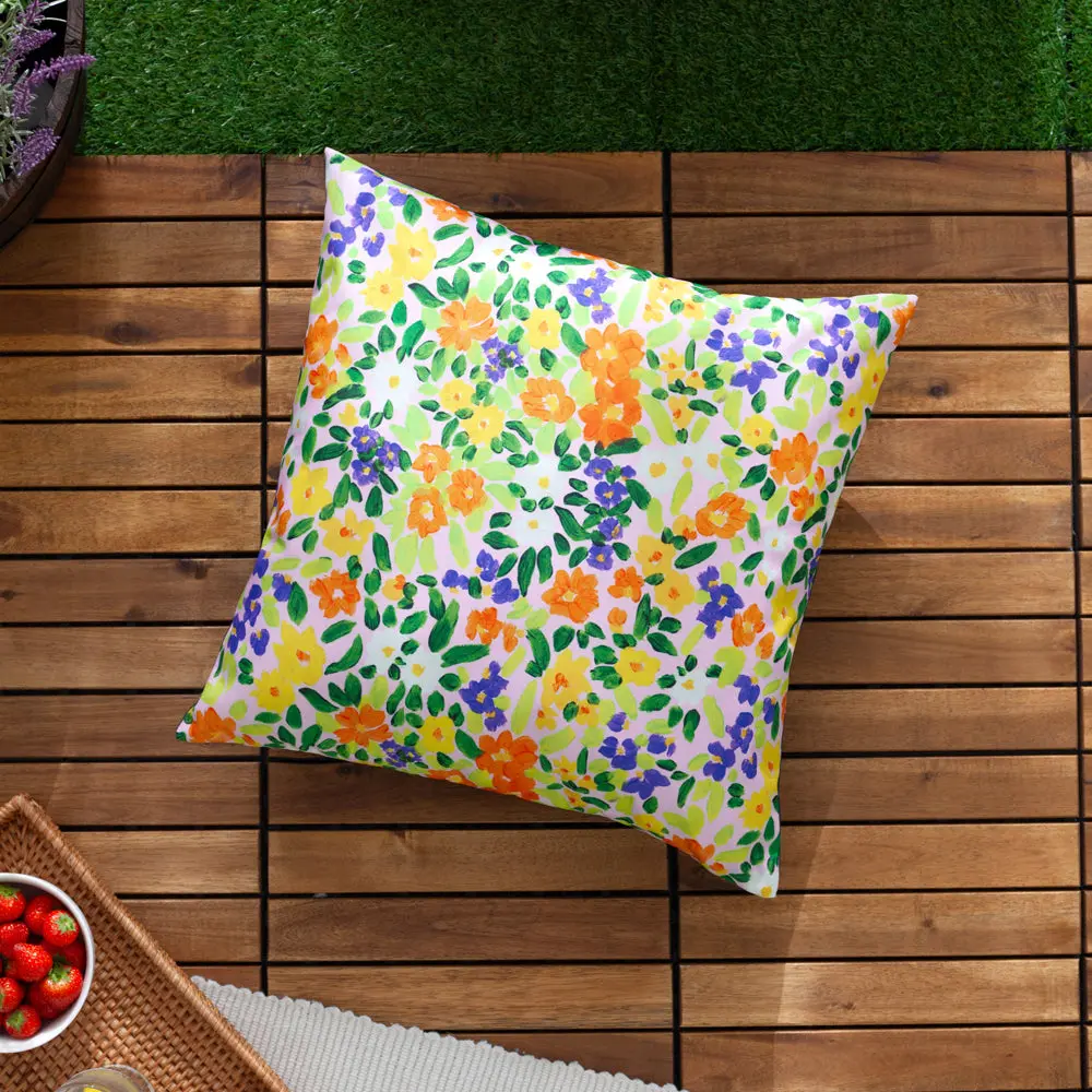 Confetti Floral Printed Outdoor Cushion Multicolour 1