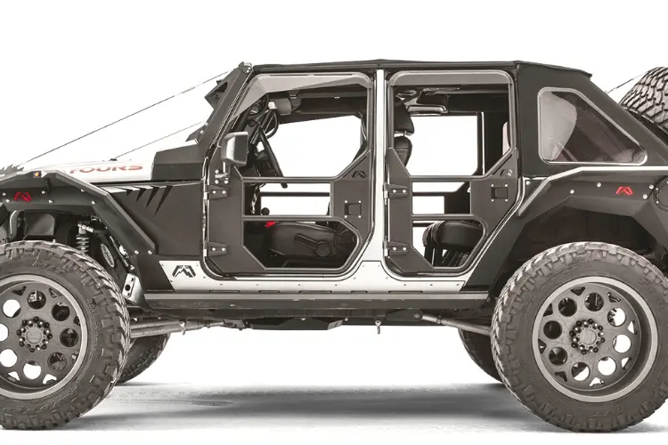 Fab Fours Jk1030-1 Jeep Wrangler Jk 2007-2018 Full Surround Front Tube Door 2