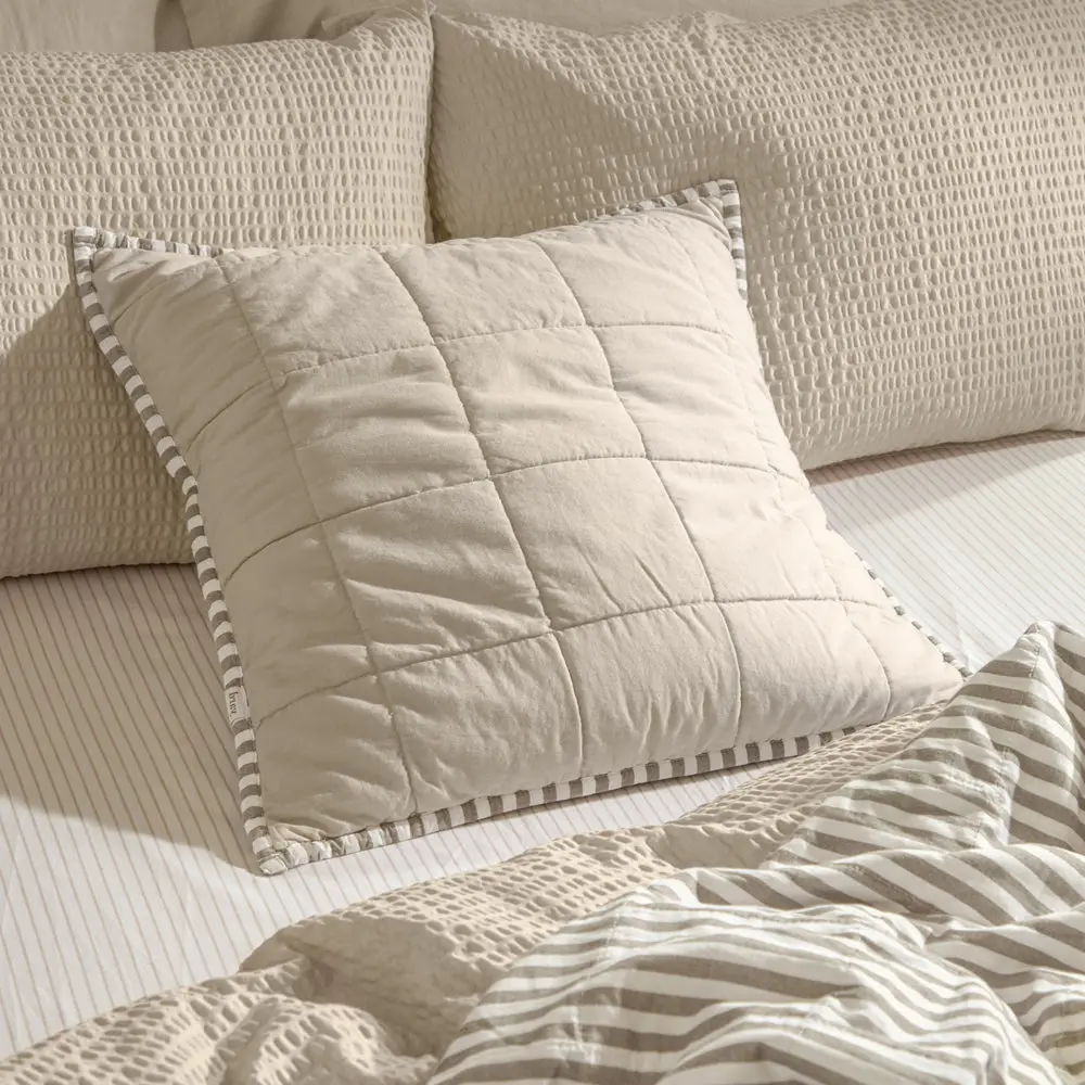 Hebden 100% Cotton Cushion Mole/Stone 1