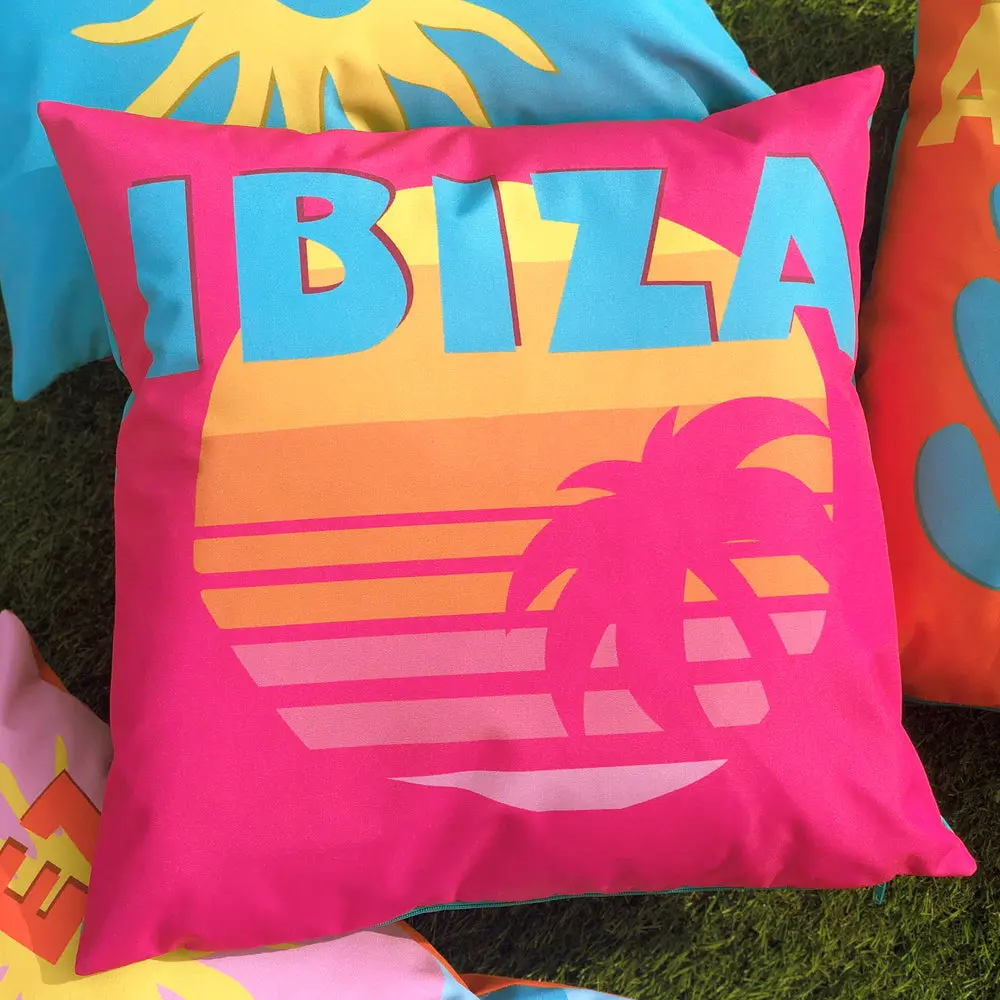 Ibiza Outdoor Cushion Hot Pink 1