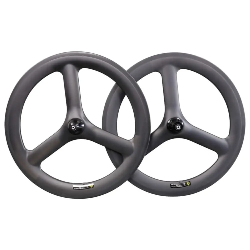 20 Inch 451 Rim Brake Tri-Spokes Carbon Wheels For Folding Bike 1