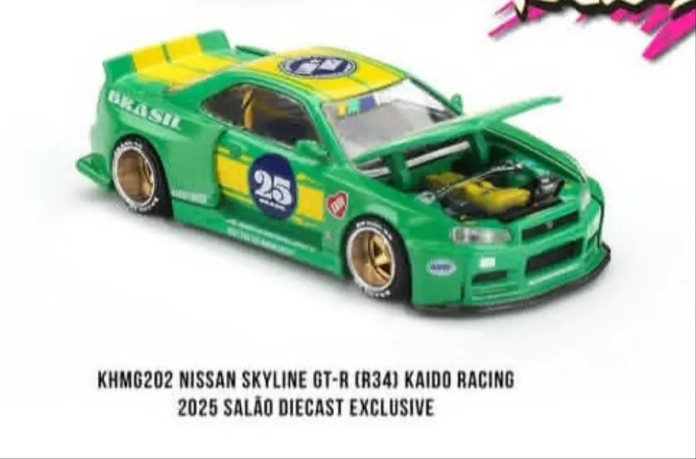 Kaido House Brazil 1:64 Nissan Skyline Gt-R (R34) Kaido Racing Salao Event Exclusive 1