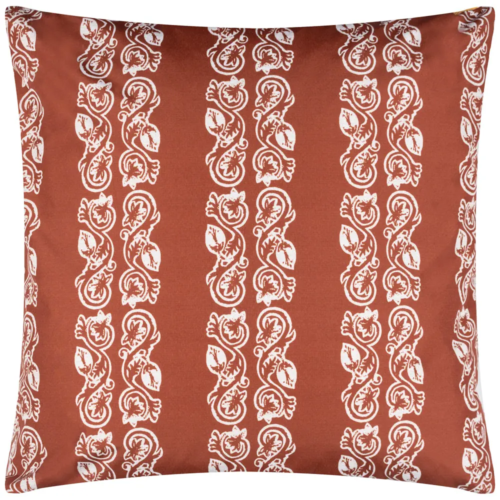 Kalindi Stripe Outdoor Cushion Terracota 1