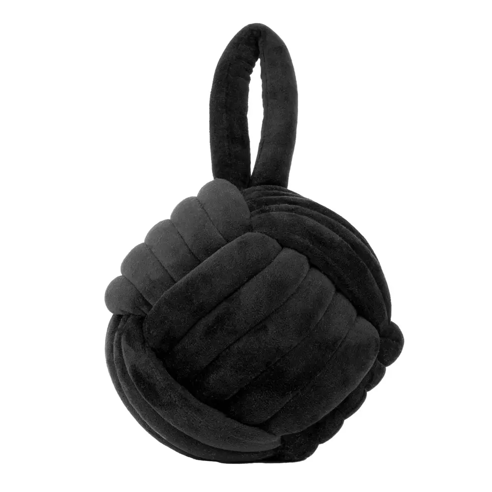 Knot Velvet Door Stop Black 1