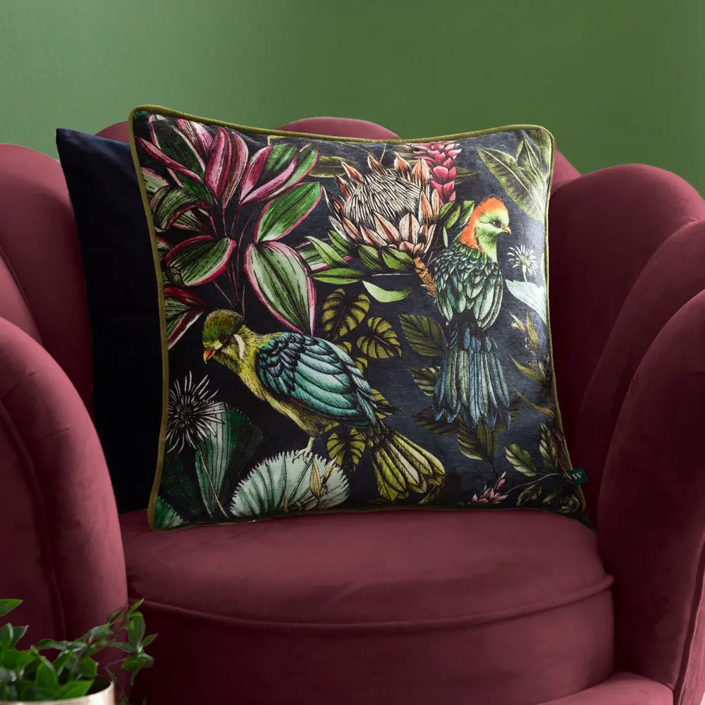 Leilani Printed Chenille Cushion Twilight 1
