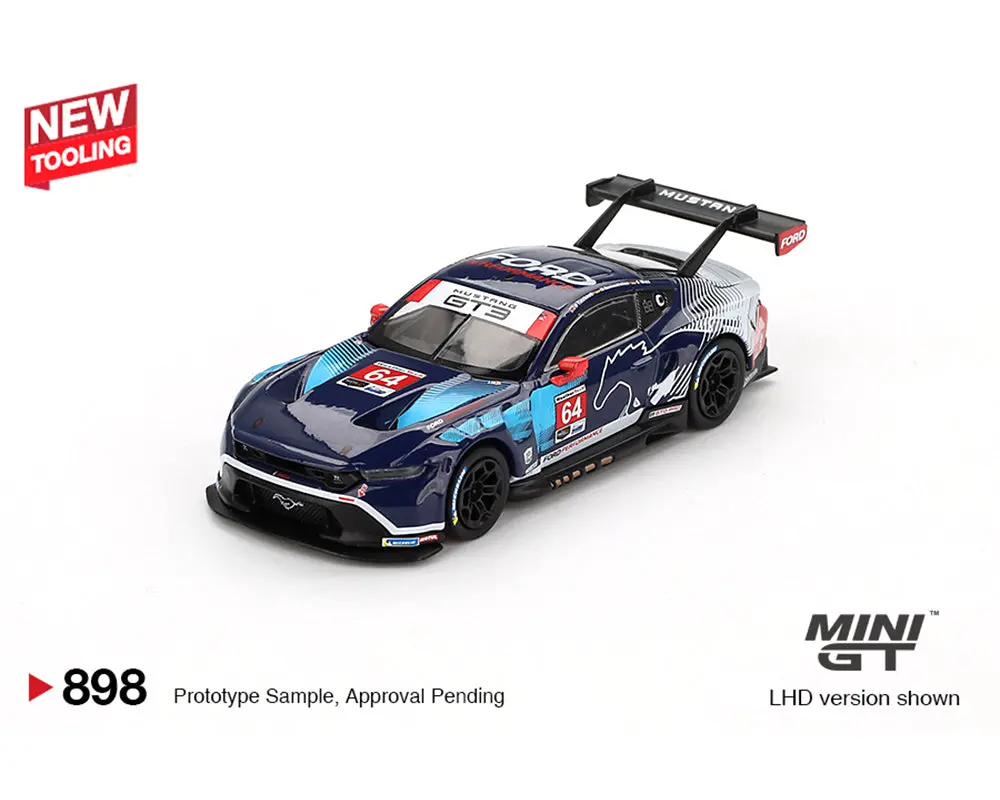 (Preorder) Mini Gt 1:64 Ford Mustang Gt3 #64 Ford Multimatic Motorsports 2024 Imsa Daytona 24Hrs 1