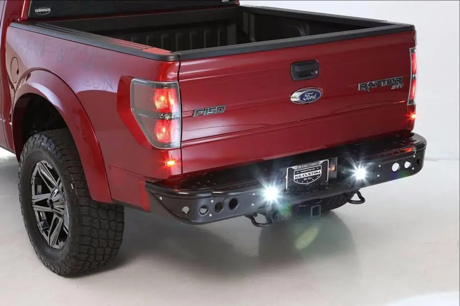 Add R012231280103 2011-2014 Ford F150 Ecoboost Venom Rear Bumper With Dually Light Mounts And Back Up Sensor Cut Outs 1