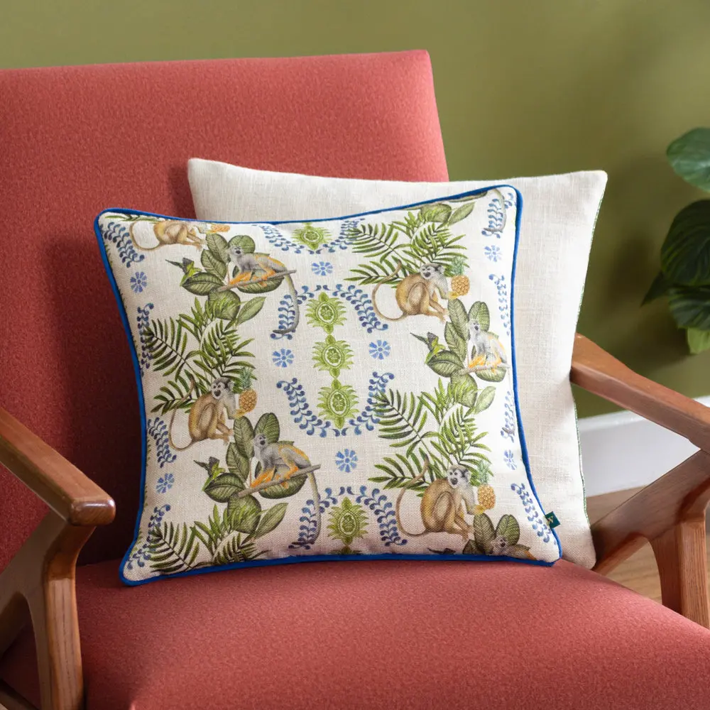 Valera Lagos Monkey Tropical Cushion Multicolour 1
