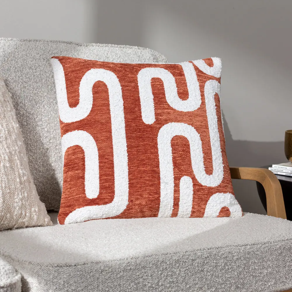 Vardan Chenille Jacquard Cushion Bronze 1