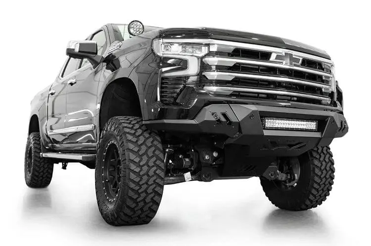 Add F140300010103 Chevy Silverado 1500 2022-2026 Black Label Front Bumper With Sensors 1