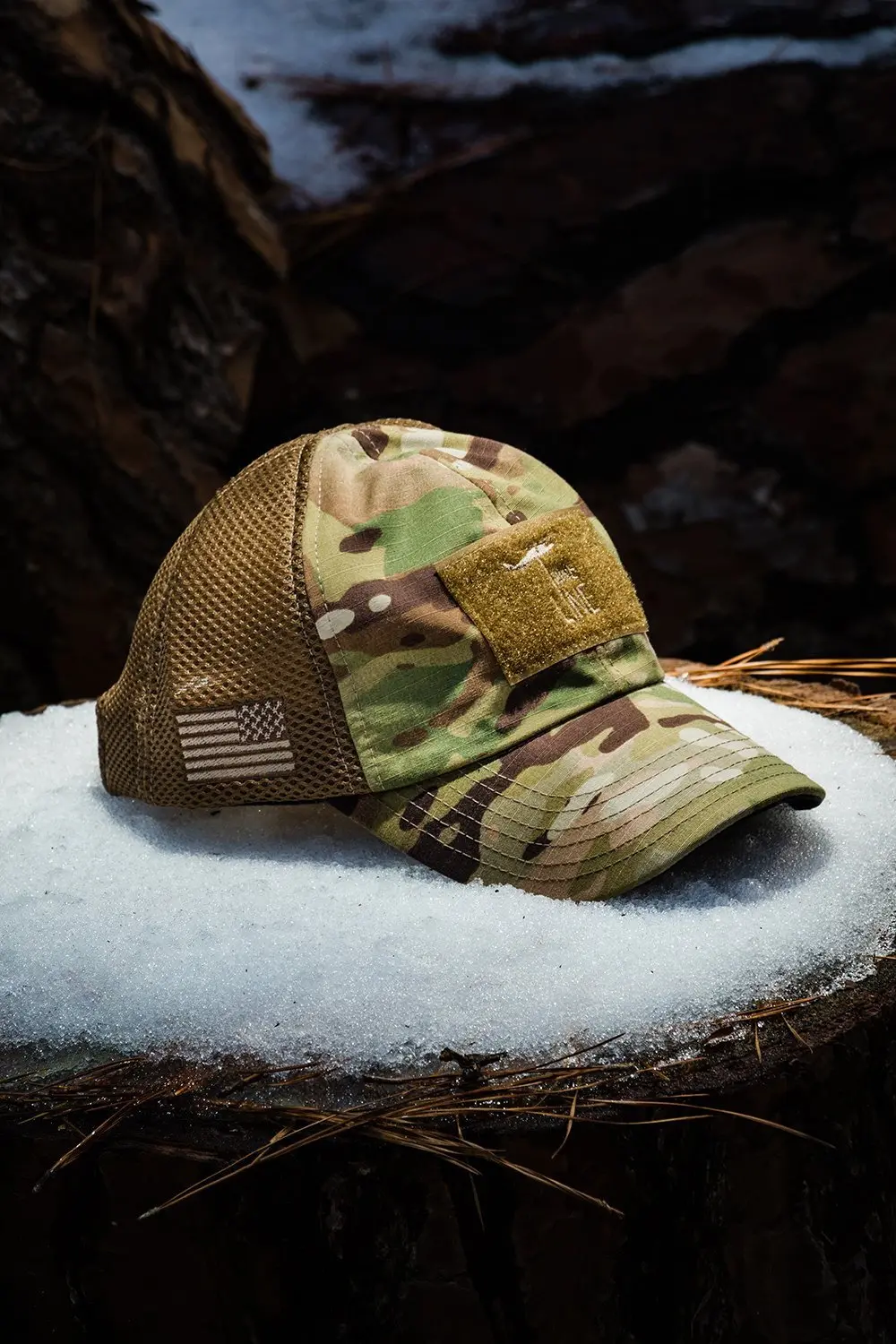 American Made Mesh Back Hat With Drop Line 1