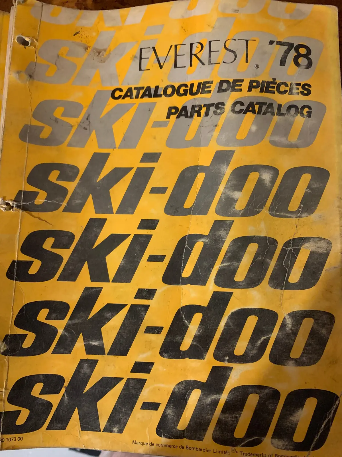 1978 Skidoo Everest Parts Catalog 1