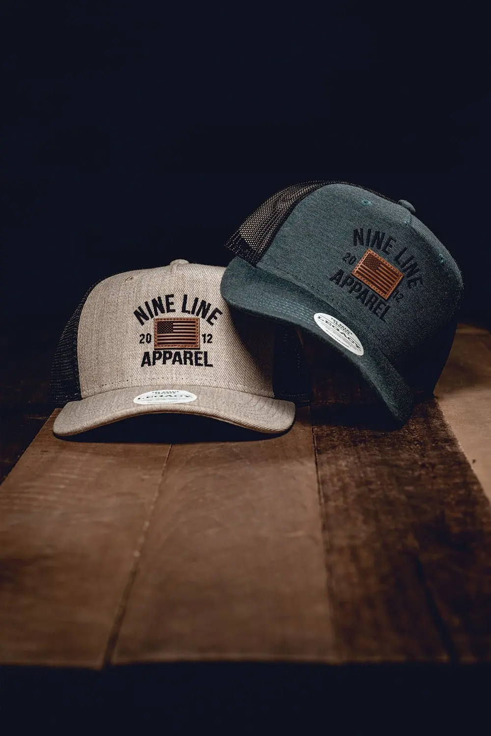 Roadie Trucker Hat Leather Flag Collection 1